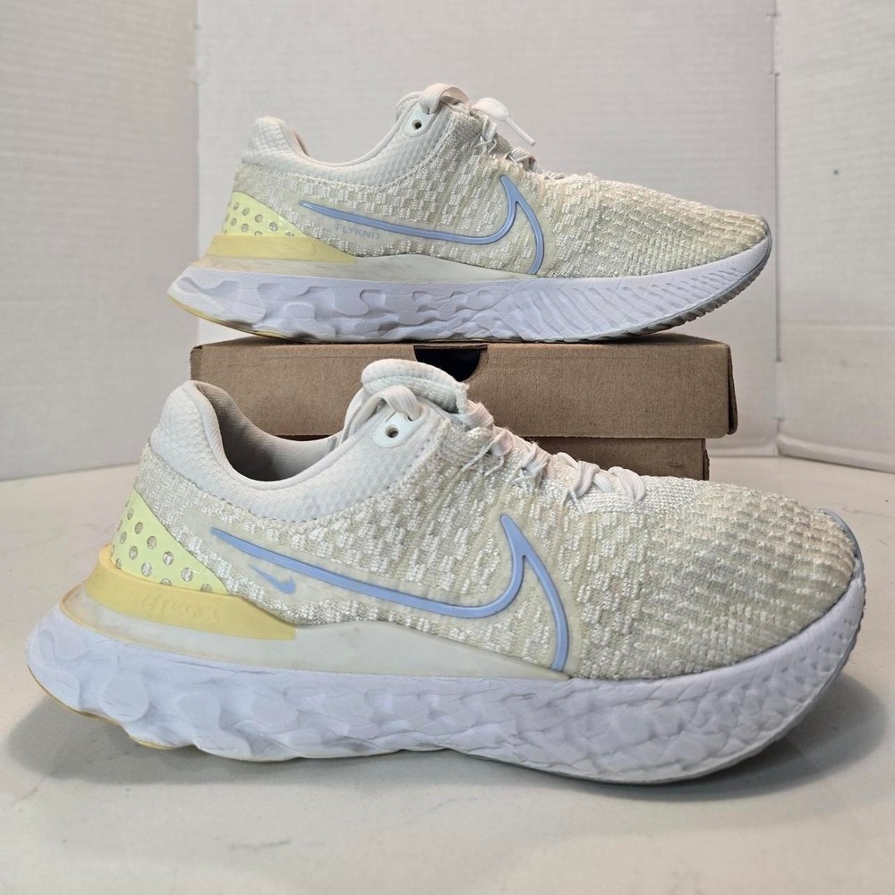 2022 Nike React Infinity Run Flyknit 3 'White Light Marine' Women's Size 9 US